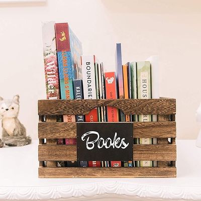 Vintage Home Garden Stacking Wooden Crates Rustic Finish Brown Nesting Boxes