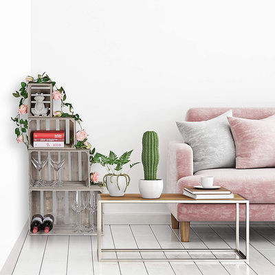 Custom Capacity Vintage Wood Crates for Home Decoration Folk Art Style