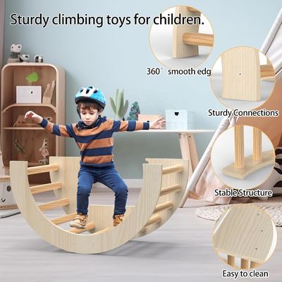 Save Space Wooden Toys Climbing Arch for Sensory Table and Storage Holders Racks