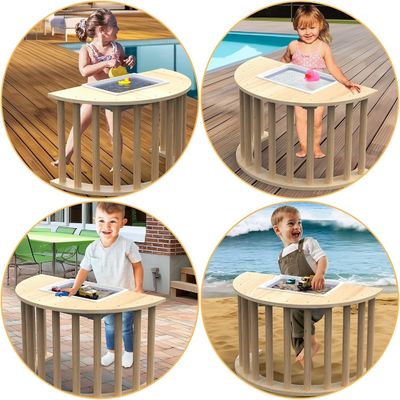 Save Space Wooden Toys Climbing Arch for Sensory Table and Storage Holders Racks