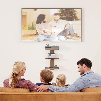 Customized Shape Floating TV Shelf for DVD Players Cable Boxes Routers Game Consoles