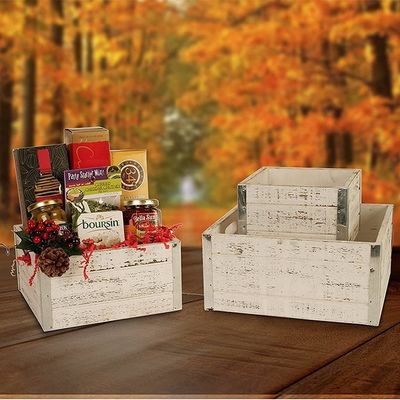 Unfinished Wooden Apple Crates for Crafts Set of 3 Customized Shape Printing Crates