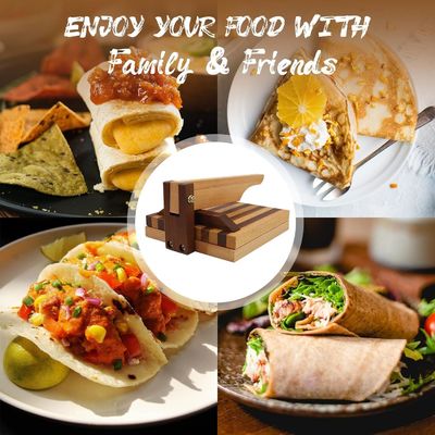 10 Inch Square Wood Flour Tortilla Press for Homemade Taco and More Custom Logo Acceptable