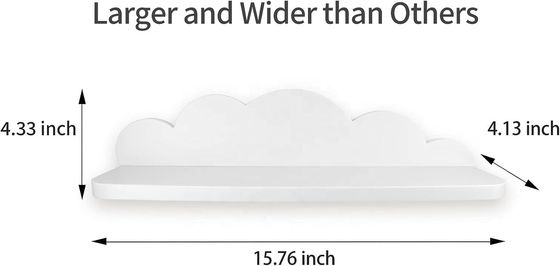 Home Furniture Wooden Hanging Shelf for Kids Room Wall Decor Cute White Cloud