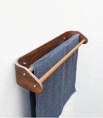 Custom Wooden Double Towel Bar Wall Mounted Bath Towel Rack for Holding Kitchen Appliance