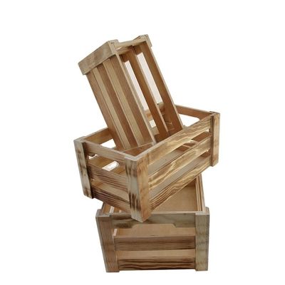 Sturdy and Durable Wooden Fruit Crates 21x10x10cm 21x10x11.2cm 31.2x20.3x14cm for Fruits