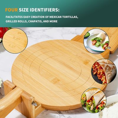 10 Inch Diameter Bamboo Tortilla Press Maker Customized for Homemade Mexican Tortillas