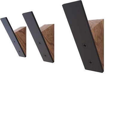 Living Room Furniture High Quantity Advantage Black Walnut Wood Black Metal Hat Hooks