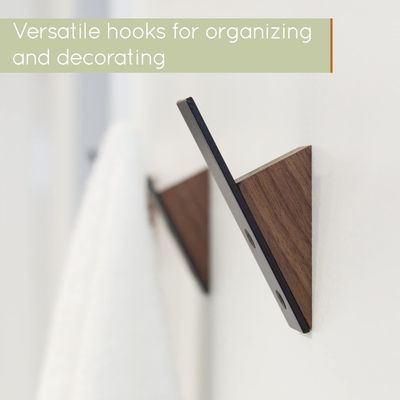Living Room Furniture High Quantity Advantage Black Walnut Wood Black Metal Hat Hooks