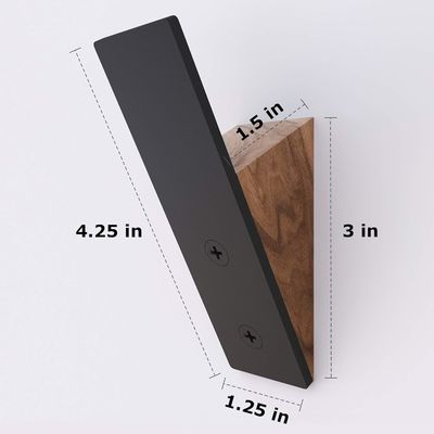Living Room Furniture High Quantity Advantage Black Walnut Wood Black Metal Hat Hooks