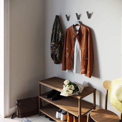 Living Room Furniture High Quantity Advantage Black Walnut Wood Black Metal Hat Hooks