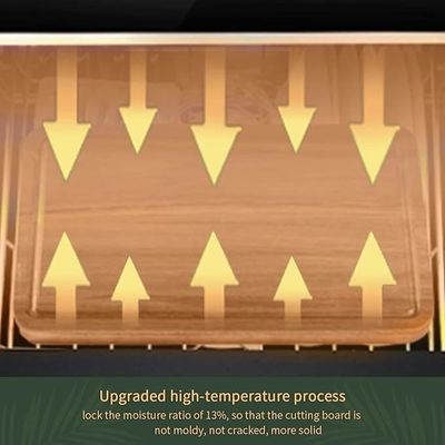 17x12 12x10 12x7 Inch Thick Wood Chopping Board Set of 3 with Handles and Juice Groove