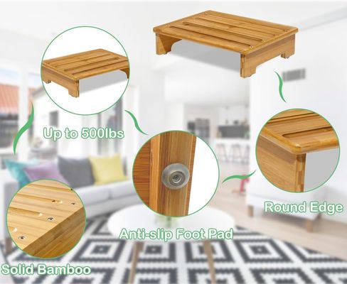 Gift Craft Industrial Solid Wood Footstool Perfect for Office Bathroom and Bedside