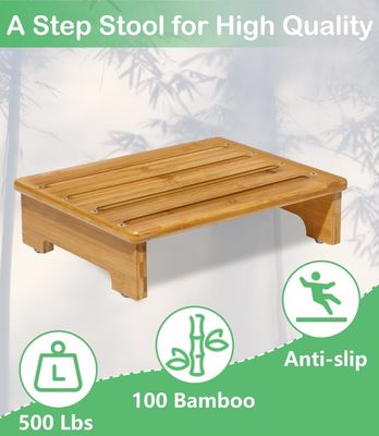 Gift Craft Industrial Solid Wood Footstool Perfect for Office Bathroom and Bedside