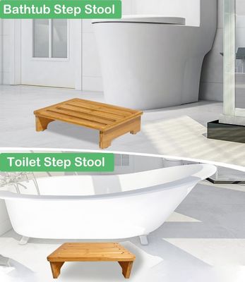 Gift Craft Industrial Solid Wood Footstool Perfect for Office Bathroom and Bedside