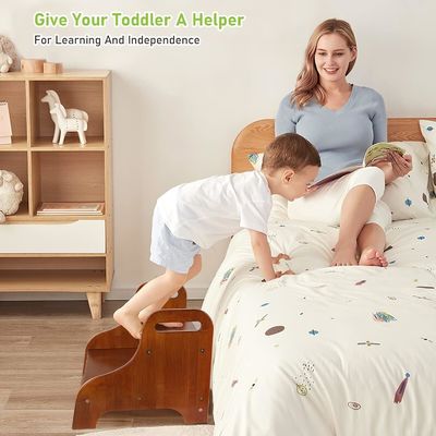 Photo Frame Wooden Baby Adjustable Height Helper Tower Kitchen Step Stool for Learning