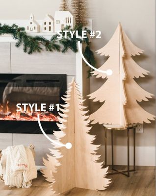 High Quantity Advantage 202407 Christmas Decor Wooden Trees Custom