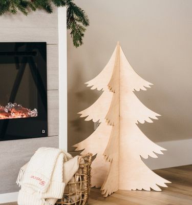 High Quantity Advantage 202407 Christmas Decor Wooden Trees Custom