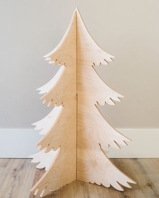 High Quantity Advantage 202407 Christmas Decor Wooden Trees Custom