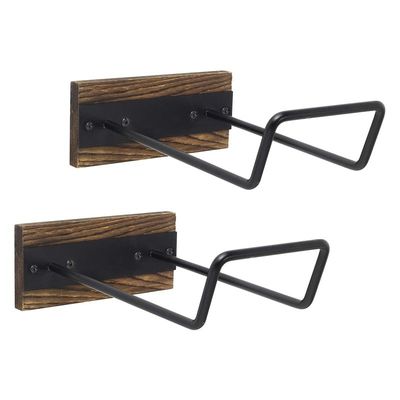 Living Room Furniture Multi Sports Ball Storage Rack with Burnt Wood Wall Mount Backing