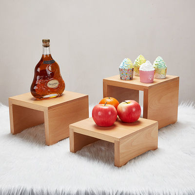 Accepeted OEM ODM 25x39cm Oak Wood Biscuit Cake Dessert Stand for Afternoon Tea Time