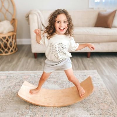 Customized Logo Wood Wobble Board Set of 2 for Adults in Gym and Surf Montessori Game