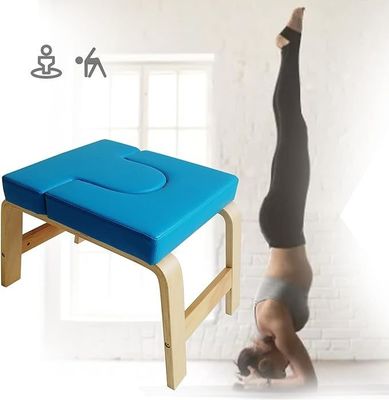 Solid Wood Yoga Headstand Chair for Effective Strength and Balance Training Modern Design