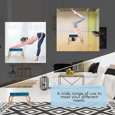 Solid Wood Yoga Headstand Chair for Effective Strength and Balance Training Modern Design