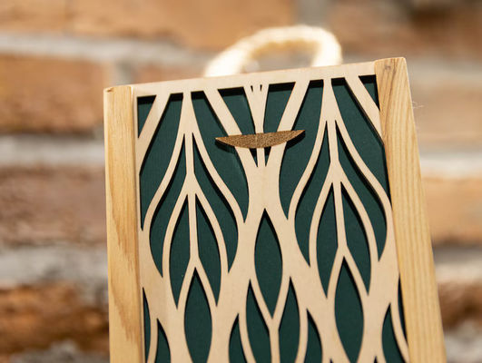 Rectangle Wooden Wine Box with Burned Printing Personalized Anniversary Wedding