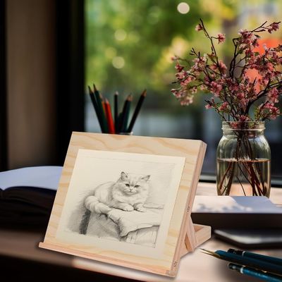 Gifts Stores Commercial Buyer Adjustable Angle Wooden Easels for Painting Tabletop Easel Stand