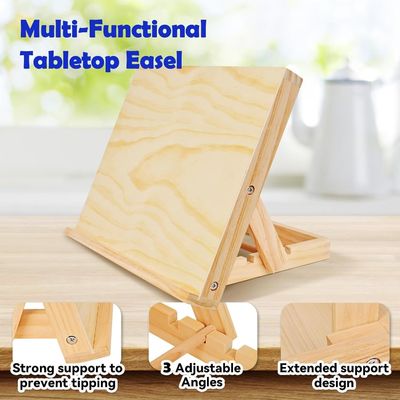 Gifts Stores Commercial Buyer Adjustable Angle Wooden Easels for Painting Tabletop Easel Stand