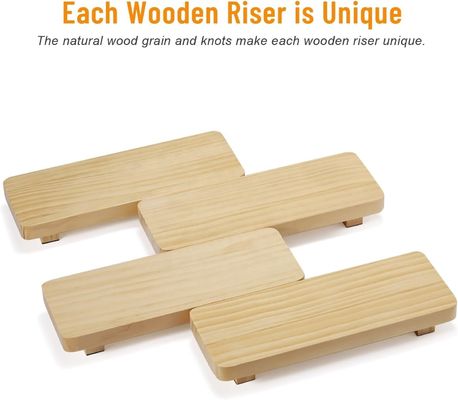 24x13x22cm Pine Wood Riser Great for Home Decor and Small Plant Stands Rustic Wooden Trays
