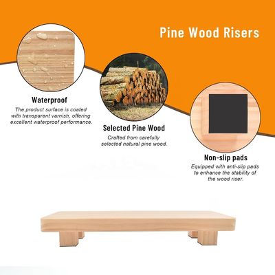24x13x22cm Pine Wood Riser Great for Home Decor and Small Plant Stands Rustic Wooden Trays