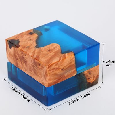 Single Slot Small Handmade Wooden Ring Box for Custom Order Elegant Vintage Jewelry Packaging