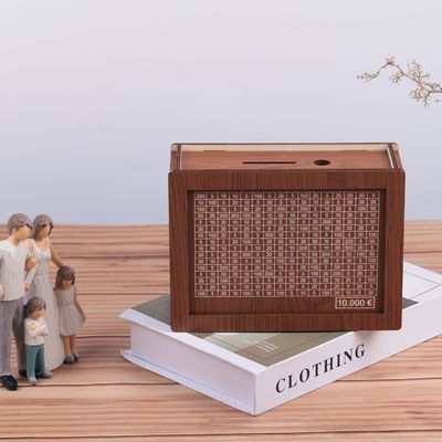 7.87 * 5.71 * 2.64 inch Wooden Money Banks for Adults Customizable and Durable