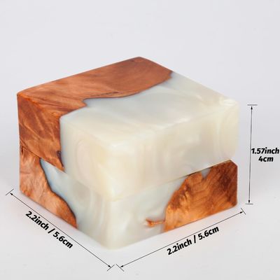 Elegant Single Slot Wooden Ring Box for Small Handmade Vintage Jewelry Packaging