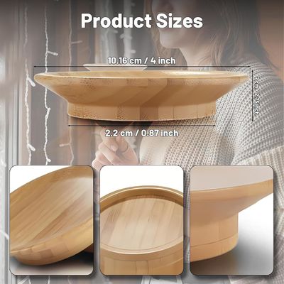 Make Your Party Stand Out Bamboo Wooden Wine Glass Topper for Wine Cup Bowl Coasters