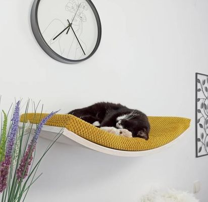 Home Furniture Wooden Perch Shelf Sleeper Place With Soft Pillow for Babies and Kids