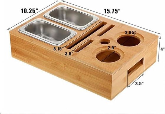 Gift Package Removeable Lid Design Cup And Drink Holder With Snack Tray For Middle Of Couch