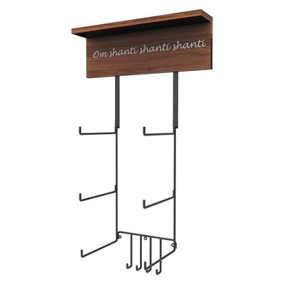 Wood Floating Shelves Yoga Mat Holder Wall Mount for Home Gym Equipment and NO Folded