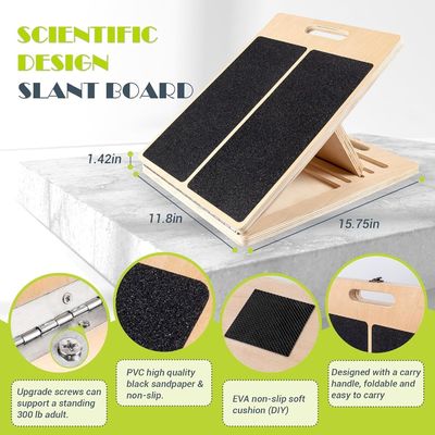 Eco-friendly Adjustable Incline Board for Calf Stretcher Portable and Custom Size