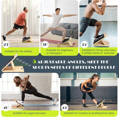 Eco-friendly Adjustable Incline Board for Calf Stretcher Portable and Custom Size