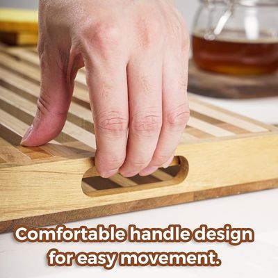 12.6&quot;x12.6&quot;x1.96&quot; Chopping Blocks Wood Bread Cutting Board Serving Tray For Kitchen