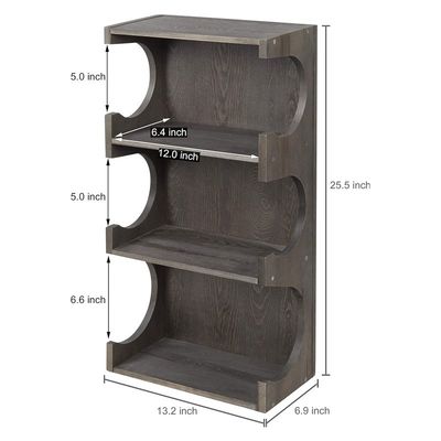 Wall Mounted 3-Tier Foam Roller Yoga Mat Hanging Rack with Top Display Shelf Home Furniture