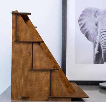 Hot Wooden 3 Tier Jewelry Display Stand with Custom Silk-screen Printing Design