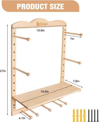 Kitchen Storage Rack Yoga Mat Holder Wall Mount for Custom Size Gym Organization