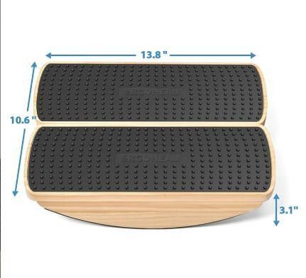 OEM ODM Acceptable Office Home Non-Slip Anti Fatigue Mat with Wooden Wobble Board
