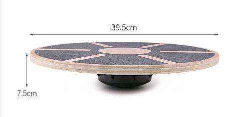 15.55-Inch Diameter Fitness Non-Slip Wooden Wobble Balance Board with 360 Rotation