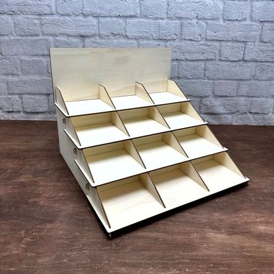 Mail Packing Y 4 Tier Stand Wooden Display Shelf for Custom Size Dessert Table Display