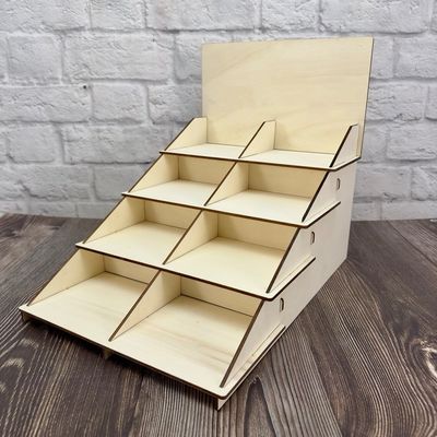 Mail Packing Y 4 Tier Stand Wooden Display Shelf for Custom Size Dessert Table Display
